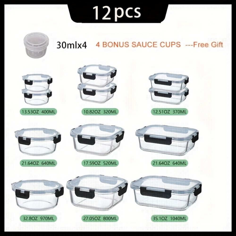 10-Piece Airtight Glass Food Storage Container Set product detail 4