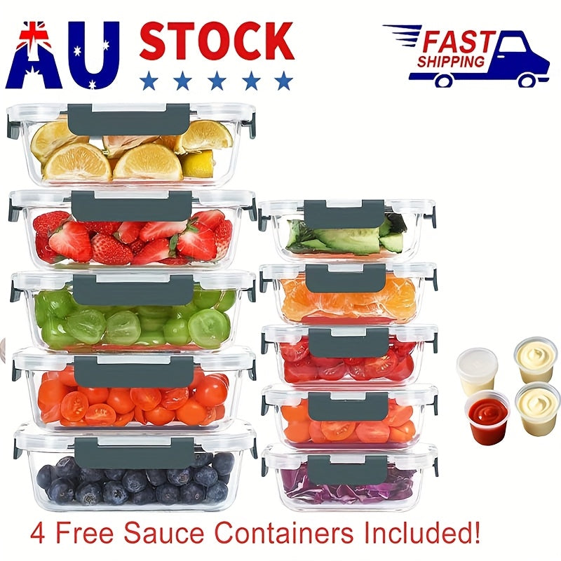 10-Piece Airtight Glass Food Storage Container Set product detail 22