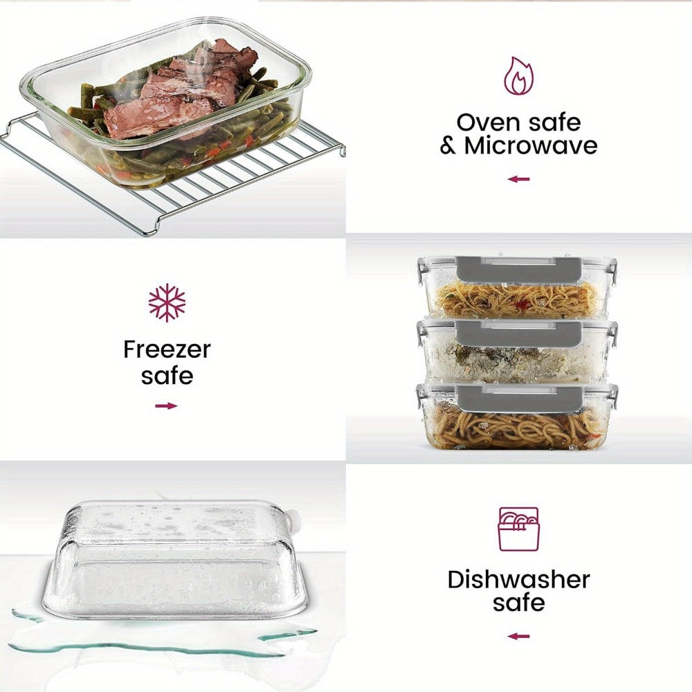 10-Piece Airtight Glass Food Storage Container Set product detail 9