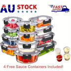 10-Piece Airtight Glass Food Storage Container Set product detail 5