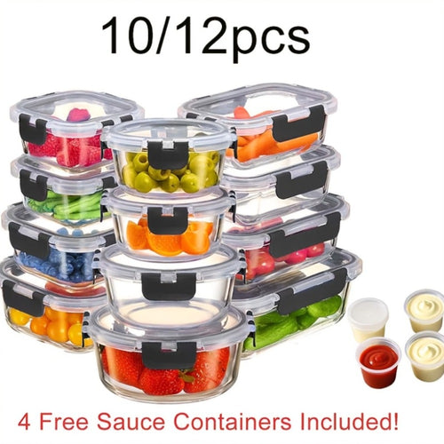 10-Piece Airtight Glass Food Storage Container Set for Australian homes