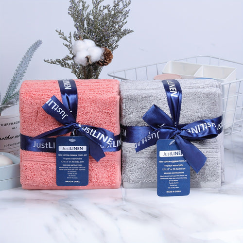 10-Piece Cotton Bath Towel Set product detail 2