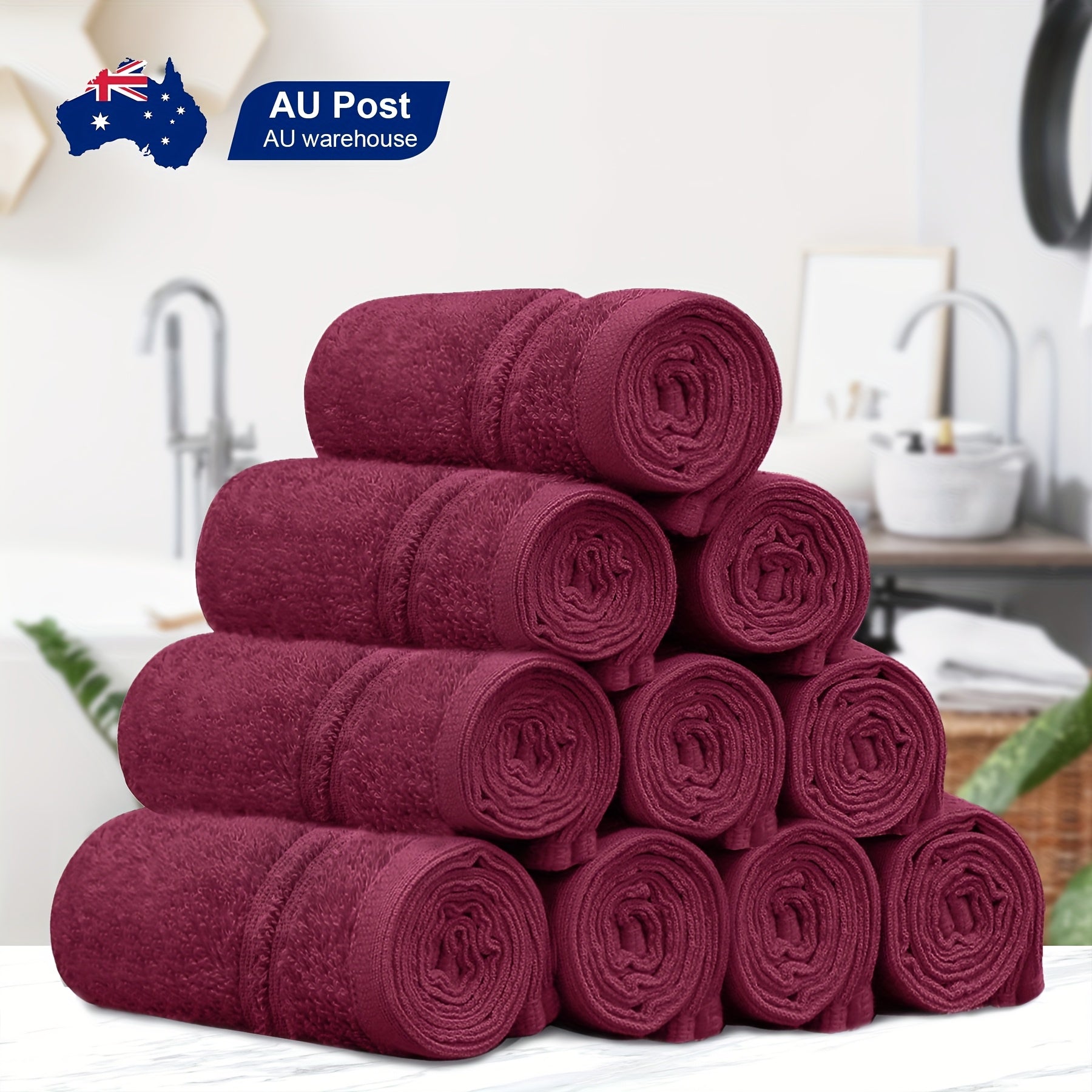 10-Piece Cotton Bath Towel Set product detail 34