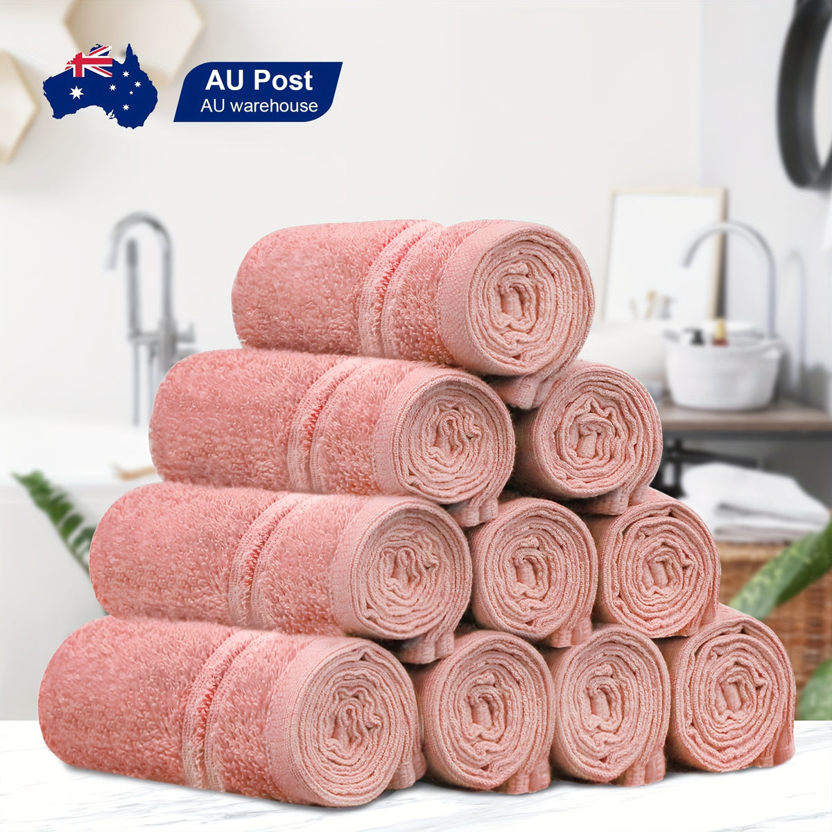 10-Piece Cotton Bath Towel Set - Quick-Dry for Practical Everyday – additional product view 39