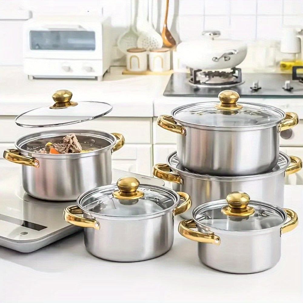 10-Piece Stainless Steel Cookware Set product detail 6