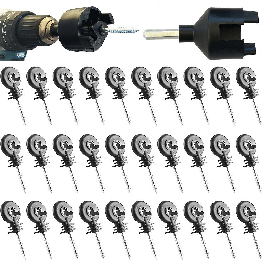 100pcs Electric Fence Insulator Set - farm and property fencing – close-up product details