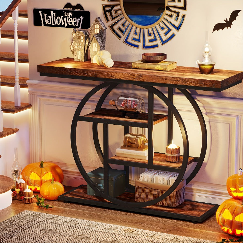 104.9cm Narrow Console Table – Entryway Storage & Sofa Display – alternate product view