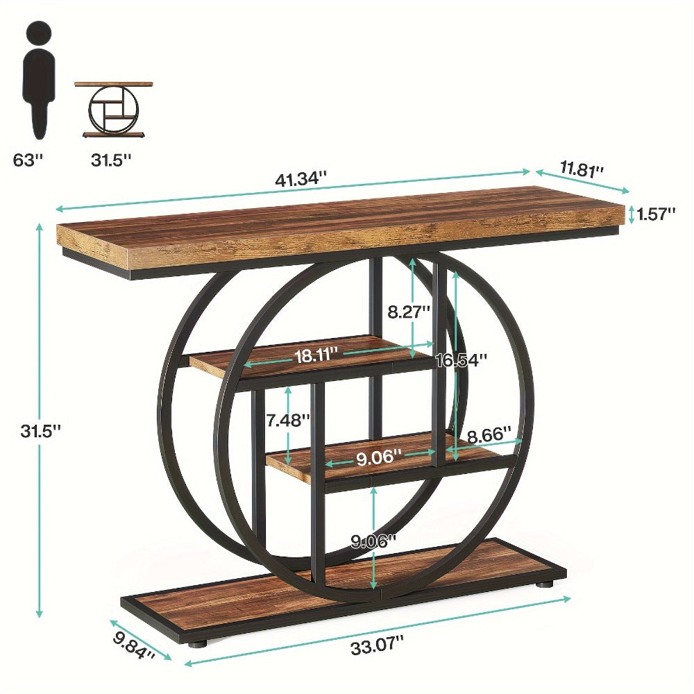 104.9cm Narrow Console Table – Entryway Storage & Sofa Display – design and construction details