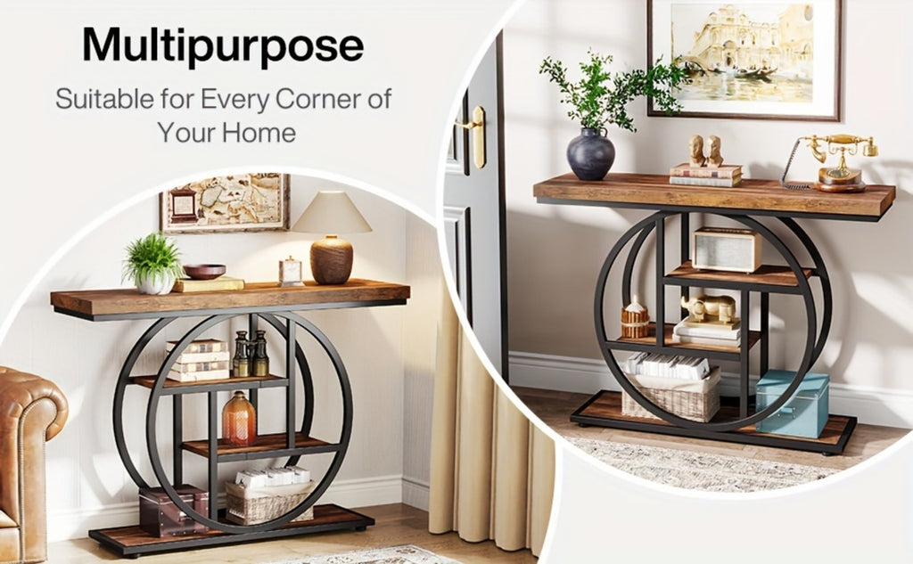 104.9cm Narrow Console Table – Entryway Storage & Sofa Display – additional product view 11