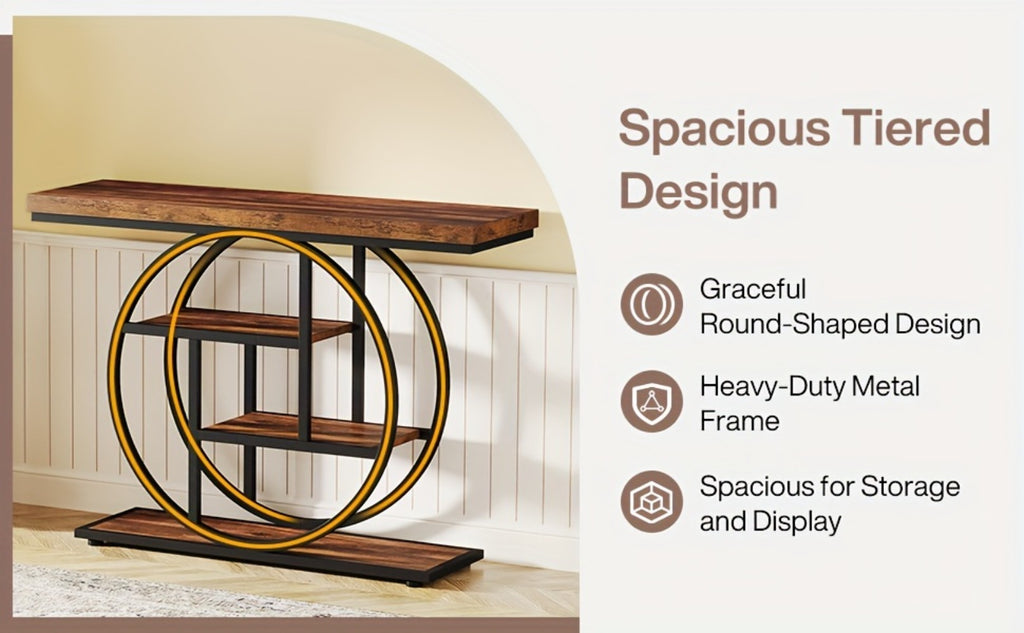 104.9cm Narrow Console Table – Entryway Storage & Sofa Display – additional product view 12