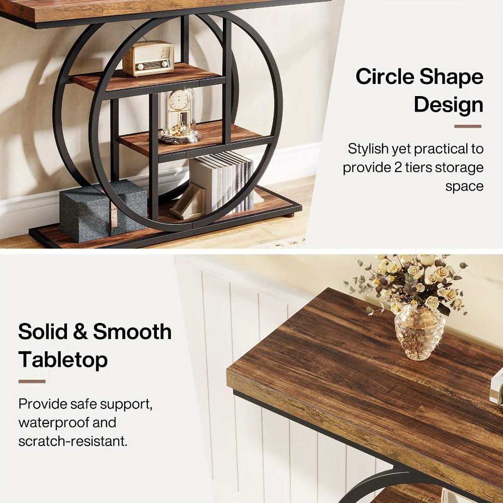 104.9cm Narrow Console Table – Entryway Storage & Sofa Display – additional product view 13