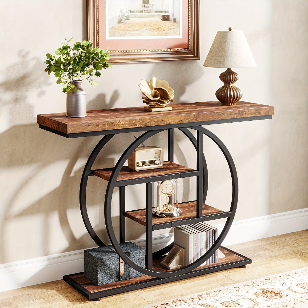 104.9cm Narrow Console Table – Entryway Storage & Sofa Display – close-up product details