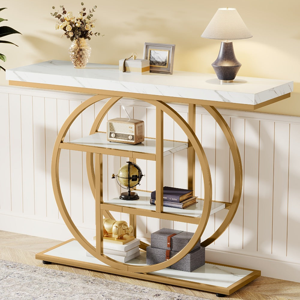 104.9cm Narrow Console Table – Entryway Storage & Sofa Display – feature reference