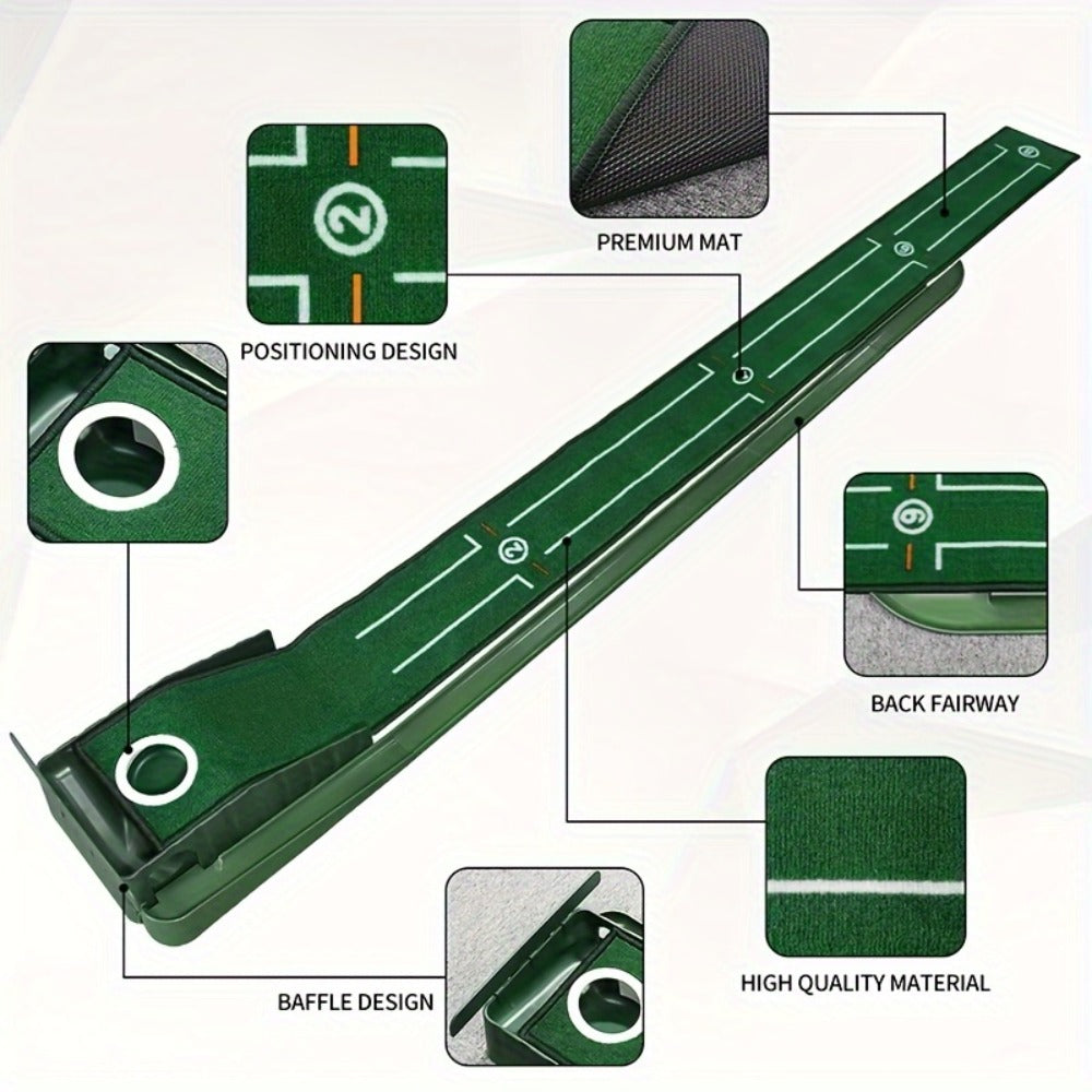 104-Inch Golf Putting Mat – Portable Indoor & Outdoor Practice Green – alternate product view
