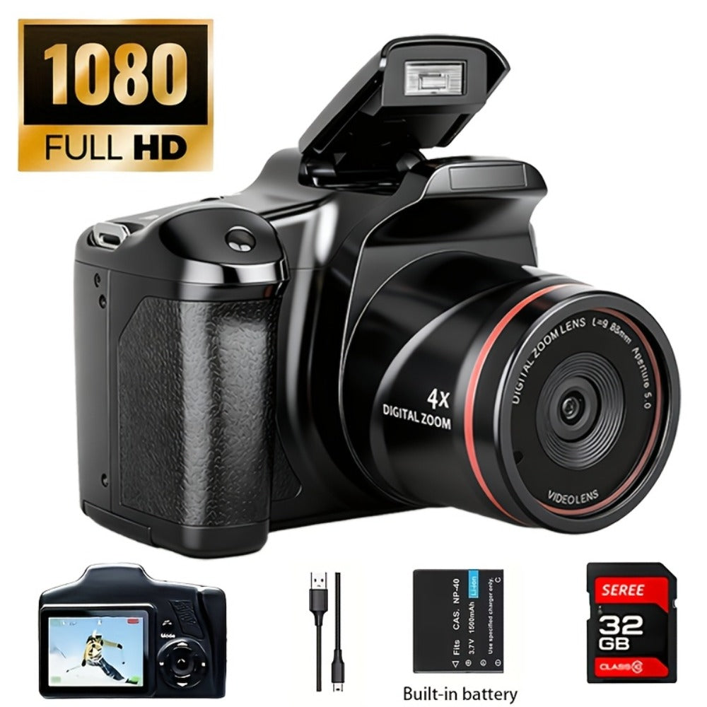 1080P Digital Camera — Memory Card Bundle for Home and Office Use – close-up product details
