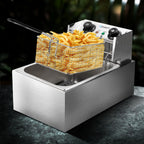 10L Commercial Electric Deep Fryer - cafes, events and high-volume – product detail angle
