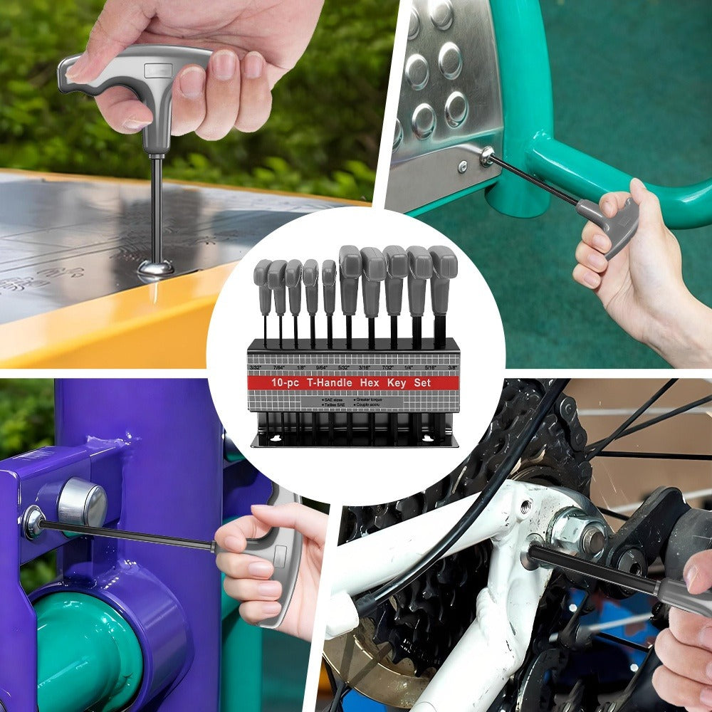 10pcs T-Handle Hex Key Set product detail 8