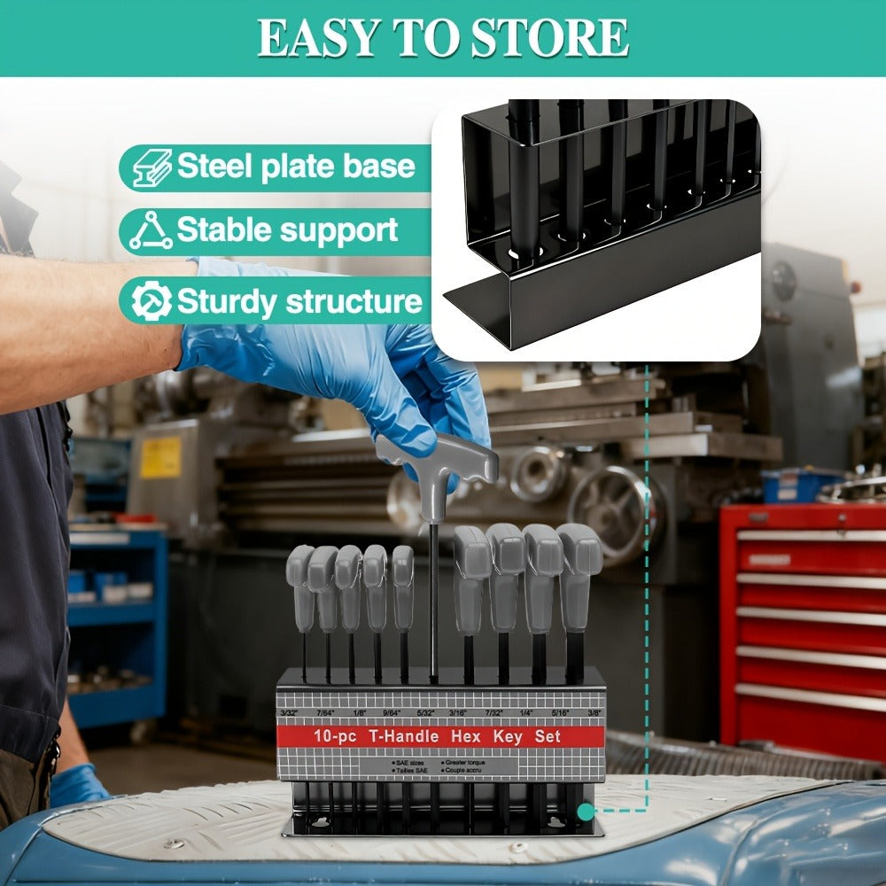 10pcs T-Handle Hex Key Set product detail 7
