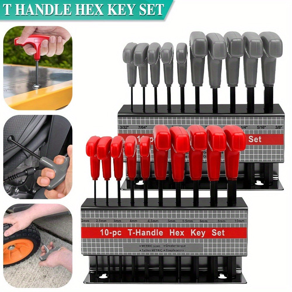 10pcs T-Handle Hex Key Set product detail 13