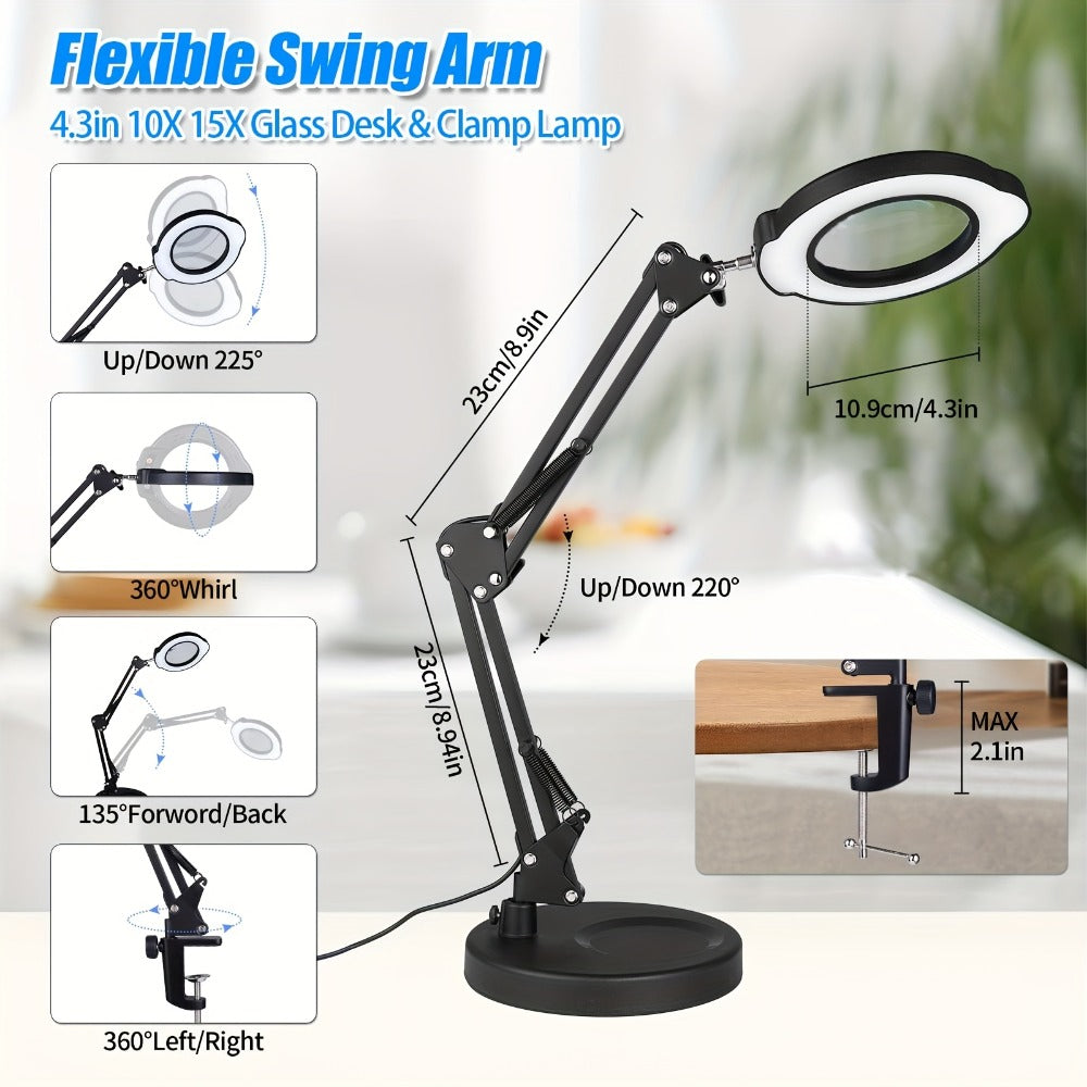 10X and 15X LED Magnifying Desk Lamp detail view 2 for Australian shoppers