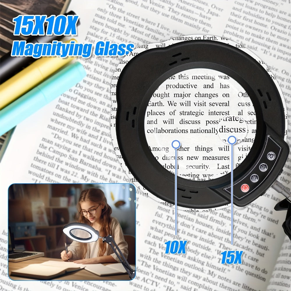 10X and 15X LED Magnifying Desk Lamp detail view 3 for Australian shoppers