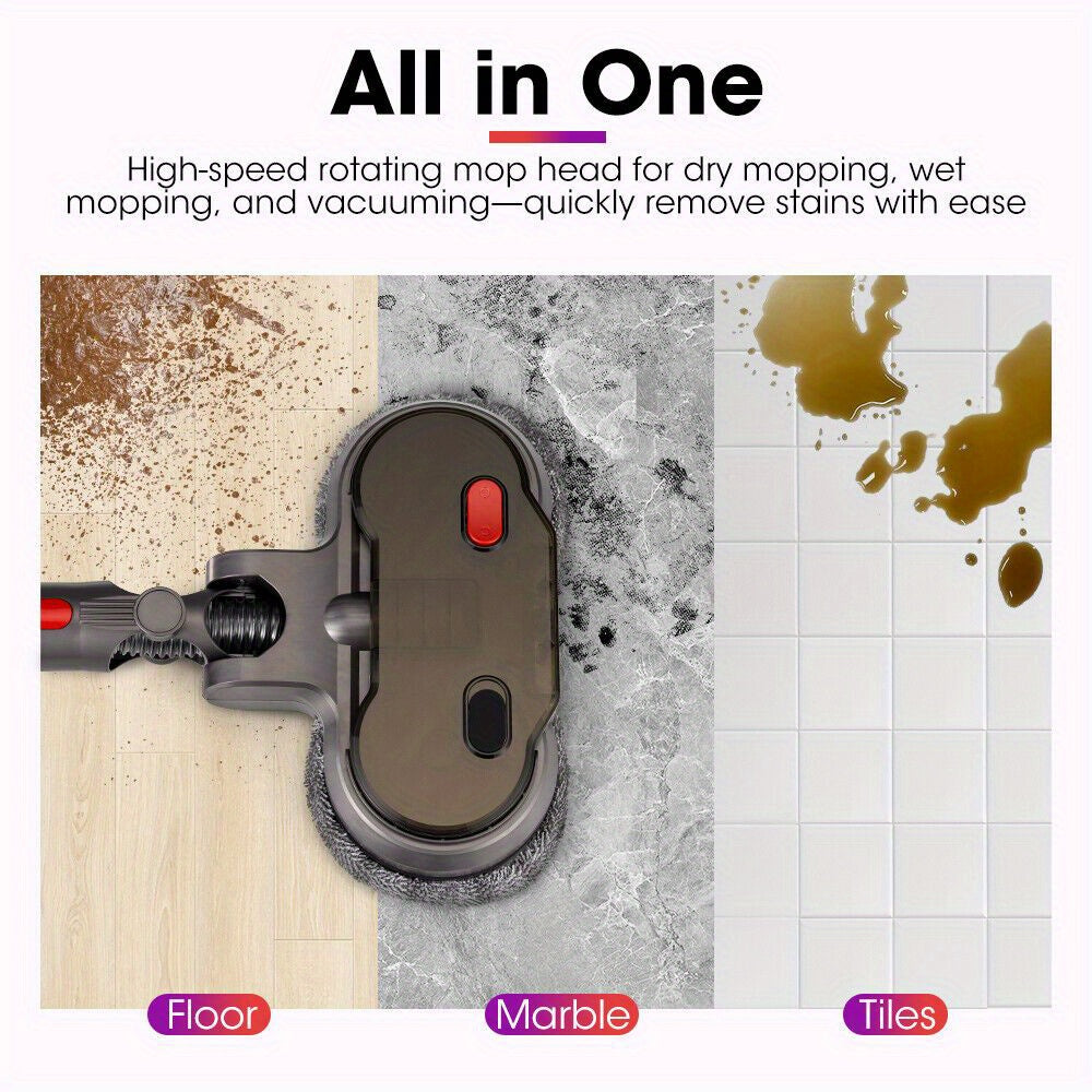 V7, V8, V10, V11 V15 Compatible Electric Mop Head - 6 Cloths And Water Cup Included - Vacuum Cleaner Floor Sweeping And Cleaning Attachment