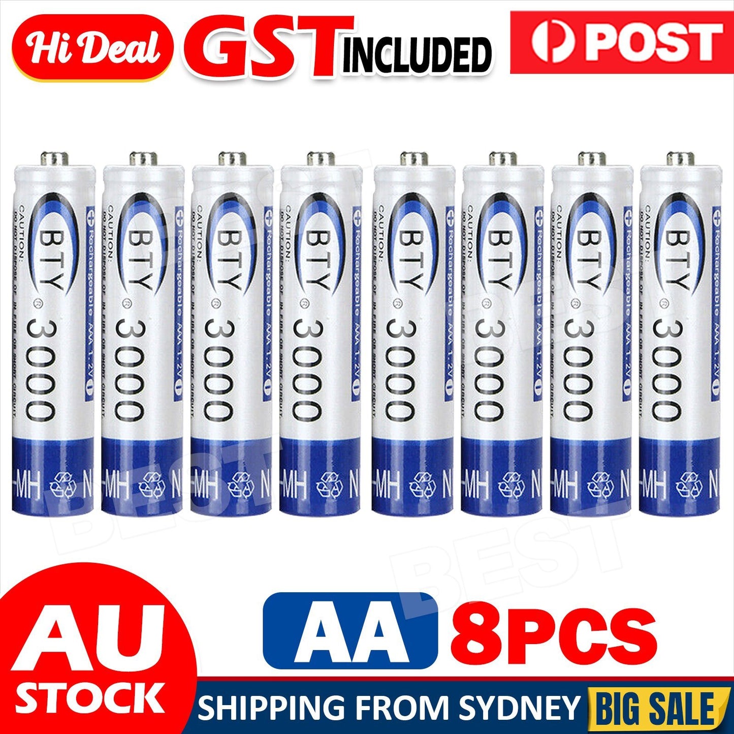 8-24x AA Rechargeable Battery 1.2V Recharge Batteries