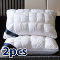 2pcs Luxury 5-Star Hotel Quality Pillows, 41.91×68.58 cm, Made Of Hypoallergenic Polyester Fabric, Core For All Seasons, White And Has A Proper Height, Non-Collapse High Pillow, Christmas Gifts For Women Men Mom Dad Elderly