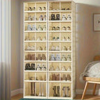 12-Pair Foldable Shoe Cabinet – Transparent Stackable Storage – product detail angle