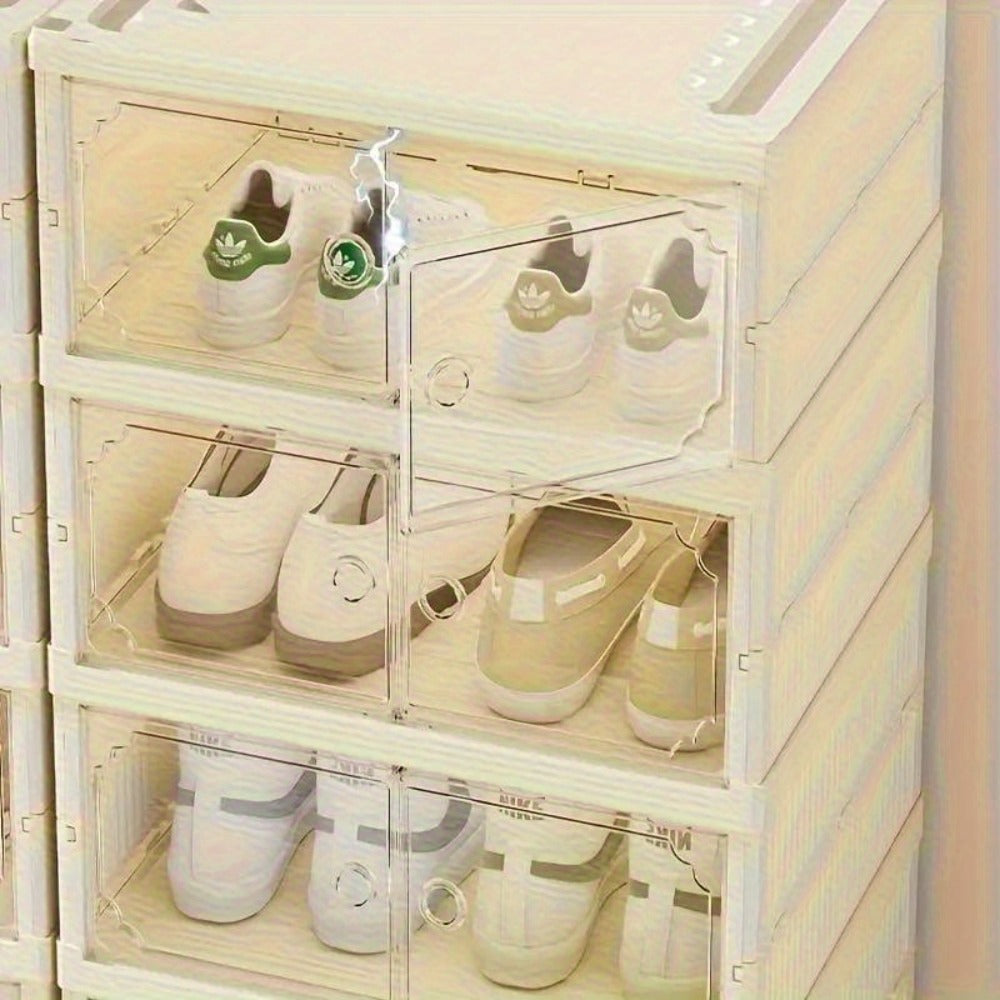 12-Pair Foldable Shoe Cabinet – Transparent Stackable Storage – additional product view 10
