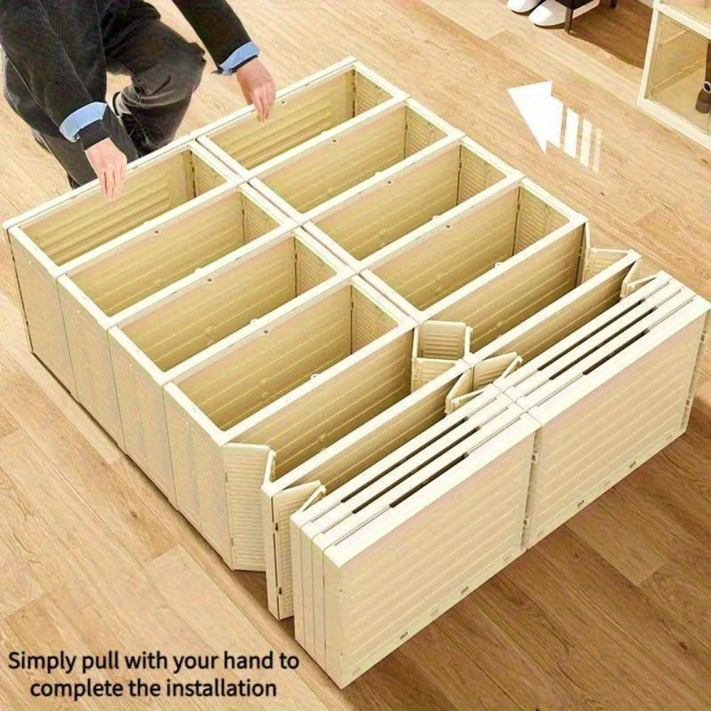 12-Pair Foldable Shoe Cabinet – Transparent Stackable Storage – additional product view 11