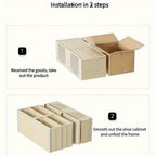 12-Pair Foldable Shoe Cabinet – Transparent Stackable Storage – additional product view 16