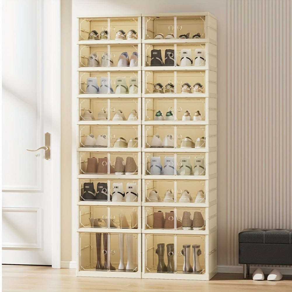 12-Pair Foldable Shoe Cabinet – Transparent Stackable Storage – additional product view 21