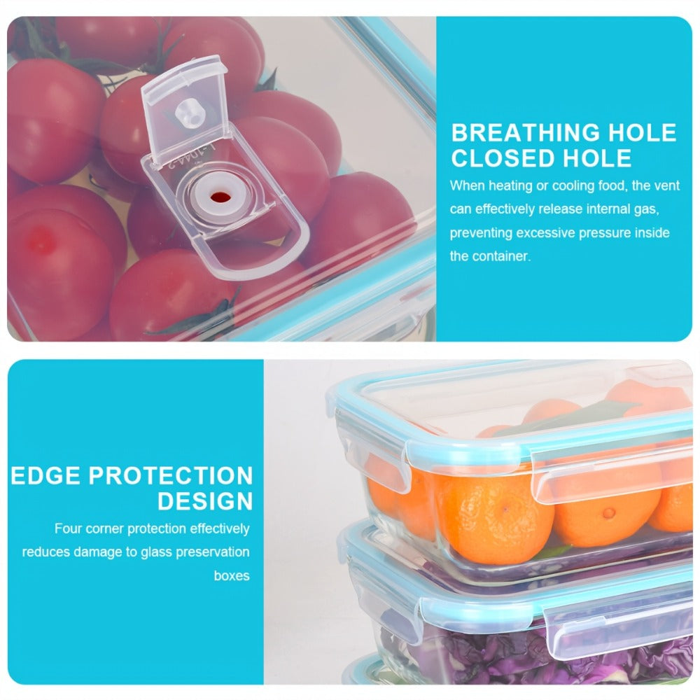 12-Piece Airtight Glass Food Storage Container Set product detail 6