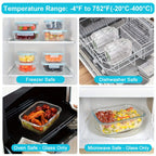 12-Piece Airtight Glass Food Storage Container Set product detail 5