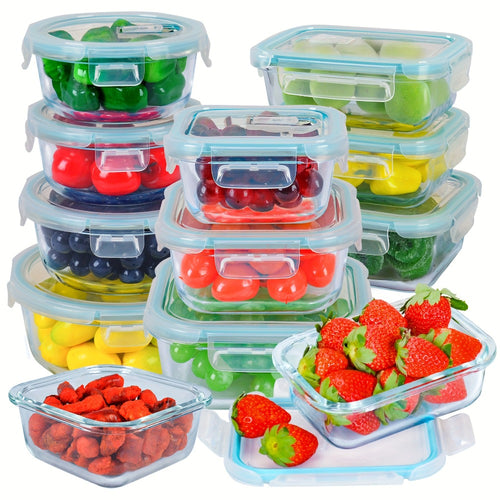 12-Piece Airtight Glass Food Storage Container Set for Australian homes