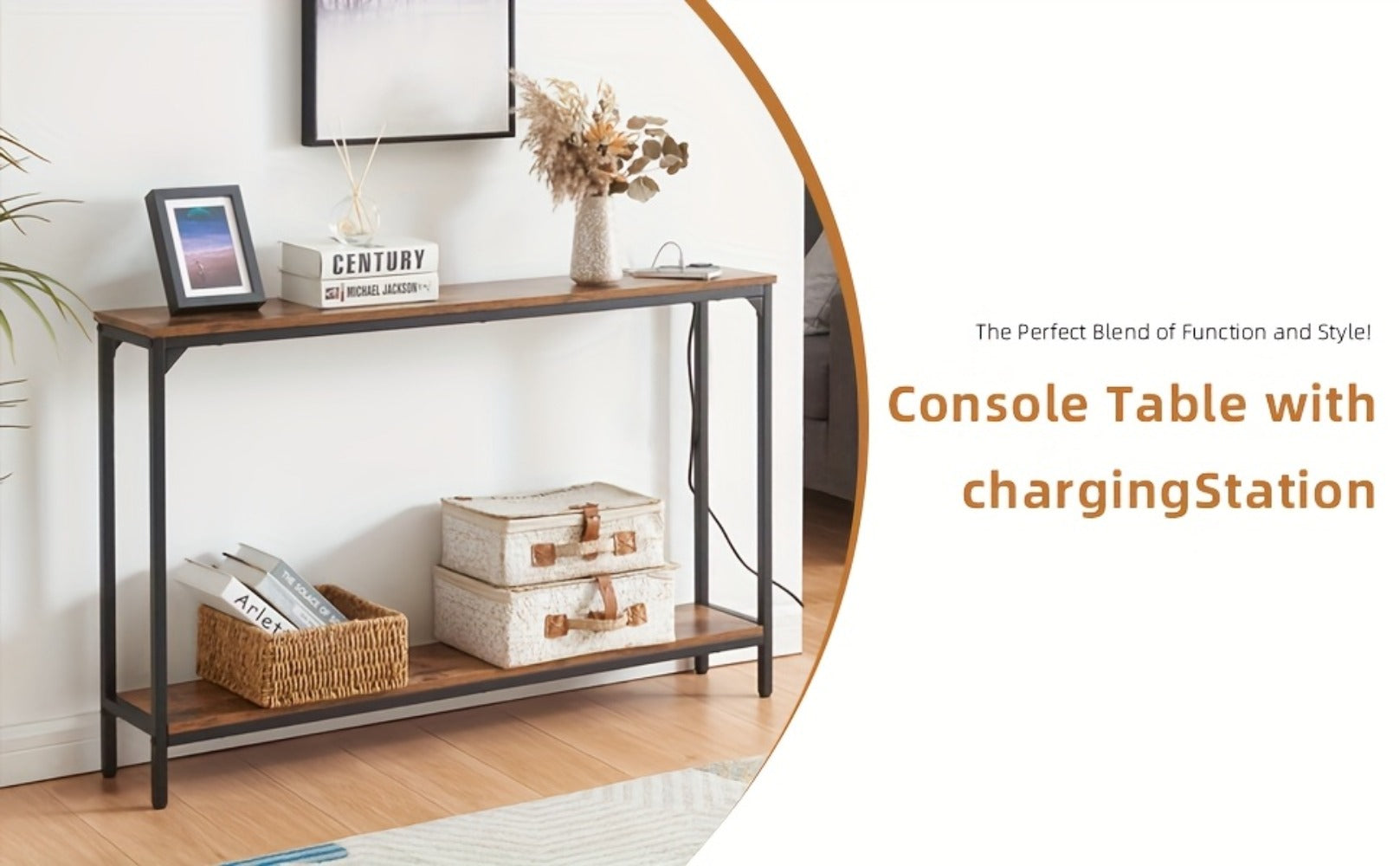 120 cm Narrow Console Table product detail 14