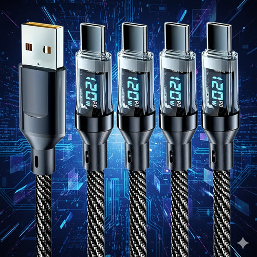 120W Charging Cable Set — 4-Piece for Travel and Daily Use – main product view