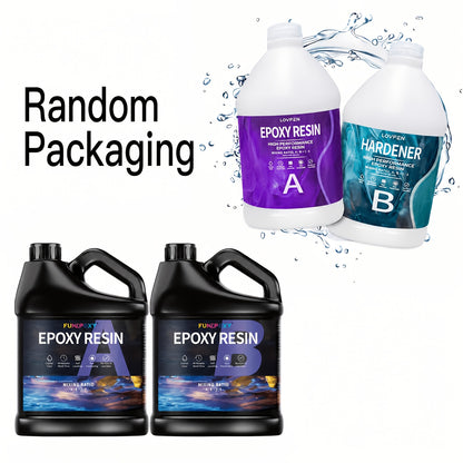 [Crystal Clear Epoxy] LOVFEN 1 Gallon Crystal Clear Epoxy Resin Kit for Table Top Epoxy Resin - 4L Kit