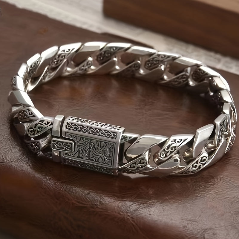 A Vintage-Style Bracelet for Couples, Featuring a Rattan Design for Men