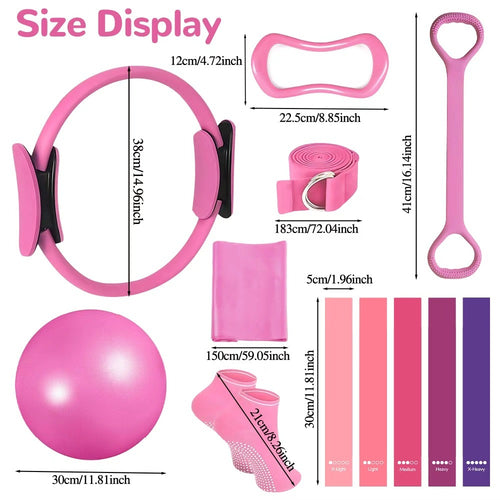 13-Piece Home Pilates Equipment Set for Pilates and Yoga Workouts – alternate product view