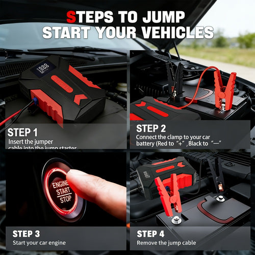 Car Jump Starter with Air Pump detail view 2 for Australian shoppers