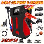 Car Jump Starter with Air Pump main product view for Australian shoppers