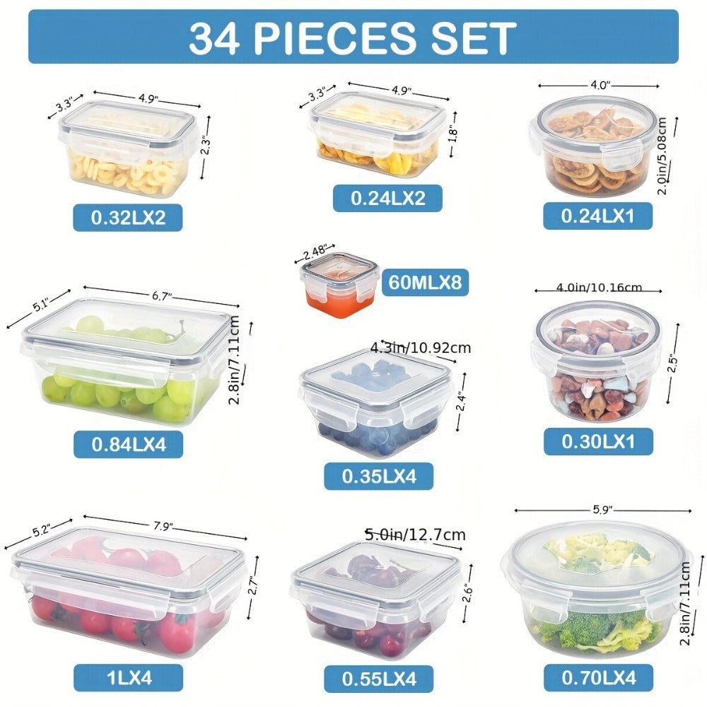 14-Piece Plastic Food Storage Container Set product detail 5