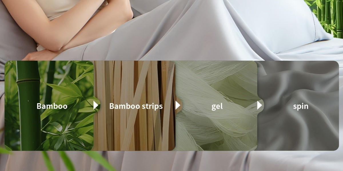 3/4pcs Bamboo Cooling Bed Sheet Set - Comfy Breathable & Cooling Sheets - Hotel Luxury Bed Sheets For Women And Men - Deep Pockets, Extra Soft & Wrinkle Free Sheet