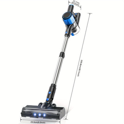 Cordless Vacuum Cleaner, 45KPa Powerful Cordless Vacuum Cleaner, 2200-2500mAh,, Anti-Tangle FloorBrush, 8-in-1 Vacuum Cleaners for Home, Lightweight Powerful Stick Vacuum Cleaner, Rechargeable Vacuum for Carpet, Pet Hair, Tile