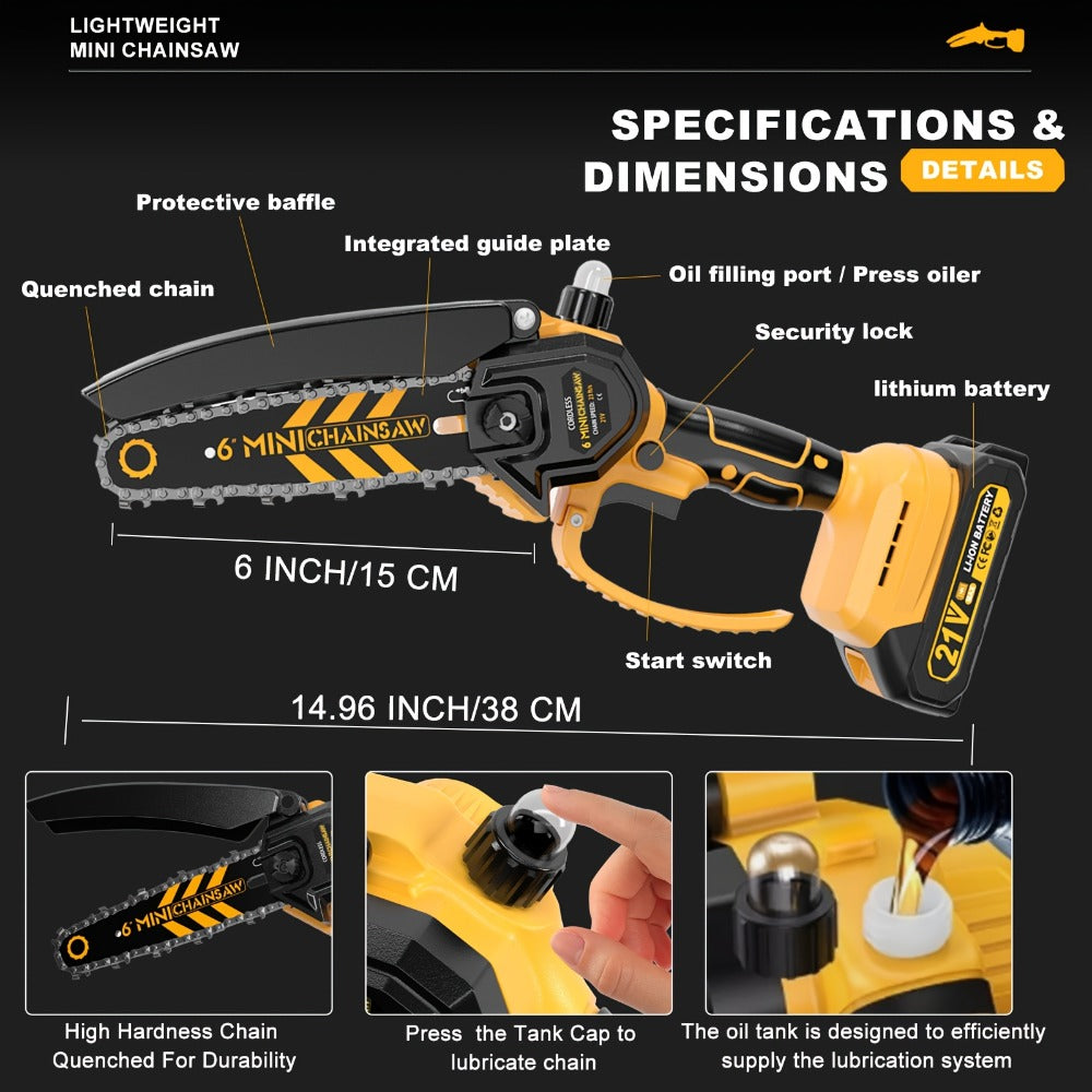 Cordless Mini Chainsaw detail view 3 for Australian shoppers