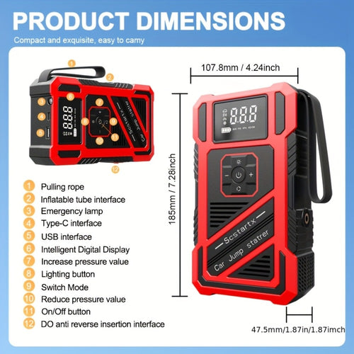 150PSI Portable Car Jump Starter product detail 2