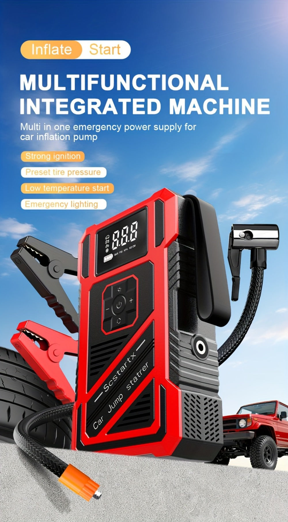 150PSI Portable Car Jump Starter product detail 12