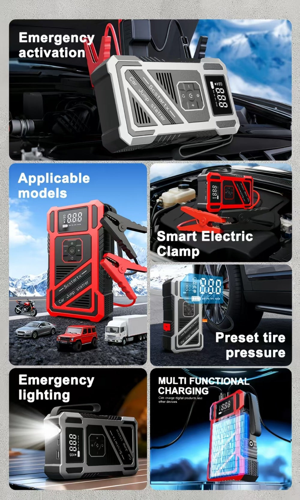 150PSI Portable Car Jump Starter product detail 13